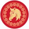 Big Dot of Happiness Lunar New Year - 2026 Year of the Horse Circle Sticker Labels - 24 Count